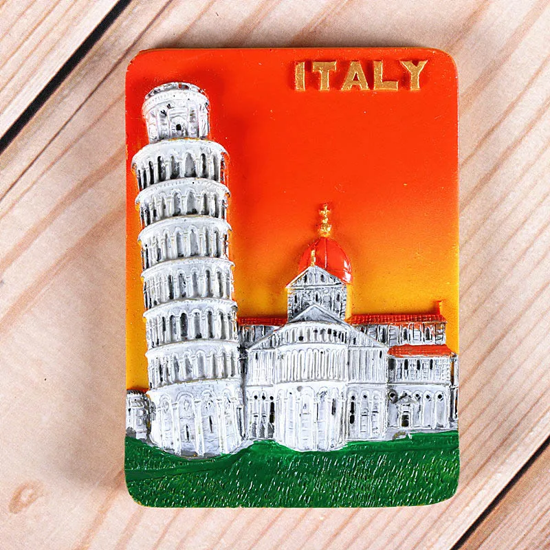 Magnetic refrigerator magnets Italy Switzerland Chile Austria European countries Tourist attractions souvenir Home decoration - Цвет: learning tower