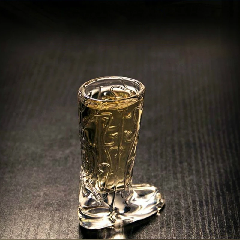 

Small Capacity Originality Transparent Boots Shot Glass 6pcs Vodka Brandy Cocktail Glass Bar Restaurant Decorative Wine Glass