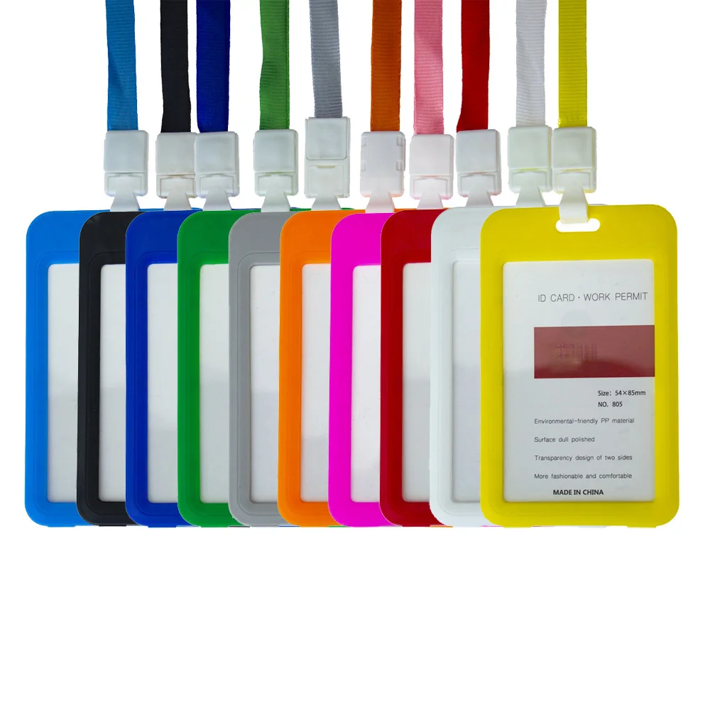 Porta Tarjetas Identificativas, Colgantes de Tarjetas de Identificación con  Lanyard, Extensible Portatarjetas ID Card Badges Holder Extensible con