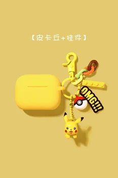 

3D Cartoon Cute Charlie Brown Dog Pilot Elf Ball Keychai Wireless Earphone silicone Cover for Apple AirPods pro 3 Headset case