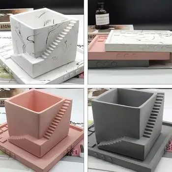 

1Pc Random Color Flower Pot Nordic Style Flowerpot Planting Container Concrete Flowerpot Cement Flowerpot for Indoor Room Home