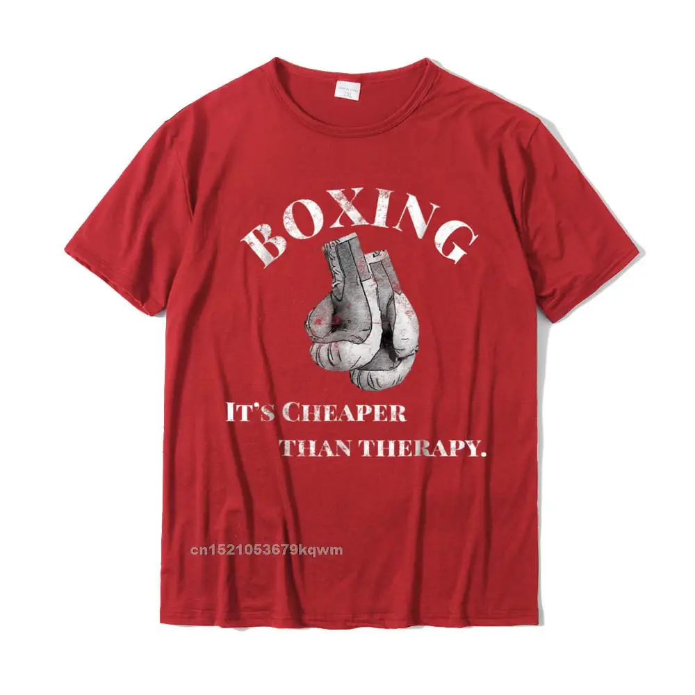 Funny Boxing T Shirt Cheaper Than Therapy New Design Mens