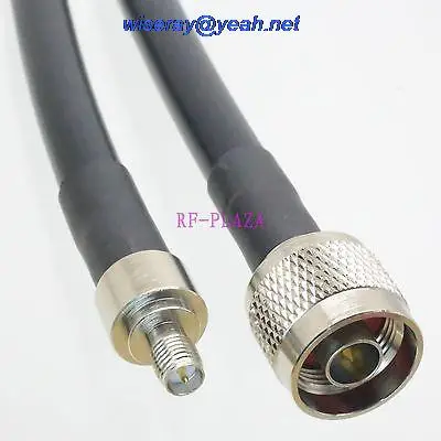 

DHL/EMS 50 pcs Cable 3FT N male plug to RPSMA female plug KSR400/RG8 RF Pigtail jumper cable with one year warranty-A2