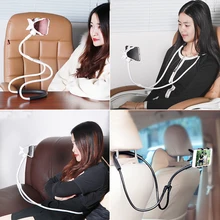 Креативный Универсальный Ленивый Кронштейн для телефона, держатель для селфи, Змеиный, как шея, кровать, крепление, противоскользящее, вращение на 360 градусов, Гибкая подставка