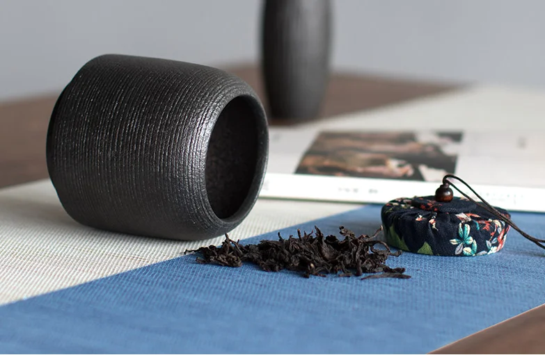 XMT-HOME черный ящик для хранения керамических чайных банок для tie guan yin/da hong pao/зеленая керамическая чайная коробка