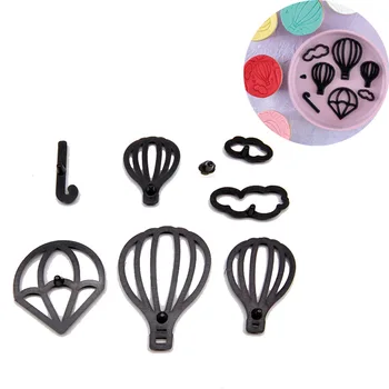 

8Pcs/Set Hot Air Balloon Cloud Dripping Biscuit Cutting Moulds Fondant Cake Mold Cookie Cutter Pastry Printing Mold Baking Tool