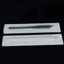 20 шт микроблейдинг tebori карандаш одноразового использования, для микроблейдинга 0,18 мм 12pin U иглы Лезвия для нанесения орнамента с колпачком для бровей татуировки