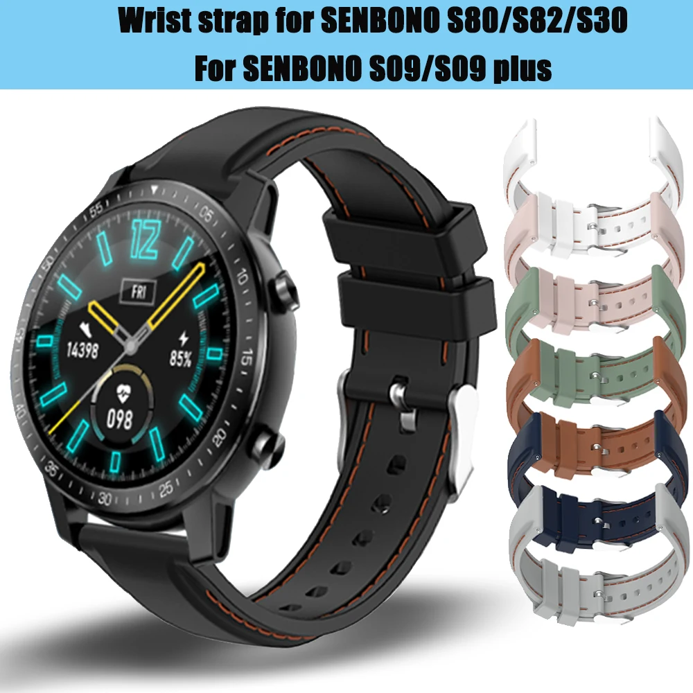 wrist strap For SENBONO S09/S09 plus smart watch replacement loop band For SENBONO  S80 S82 S30 Z08S Silicone wristband bracelet|Smart Accessories| - AliExpress