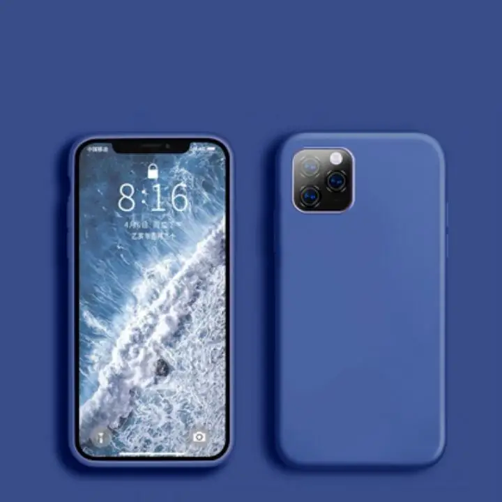 Синий Силиконовый чехол для Apple iPhone 7 8 Plus задняя крышка для iPhone X Xs 11 Pro Max XR 6 6S Plus эластичность и гибкость защита от падения - Цвет: Синий