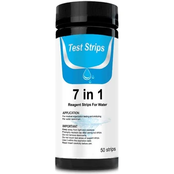 

Pool Test Strips, Reagent Strips for Water 7 IN 1 Pool Spa Hot Tub Water Test Strips