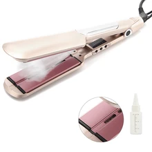 Plancha plana de vapor para mujer, alisador de pelo por infrarrojos, vaporizador Alisador, estilizador de pelo