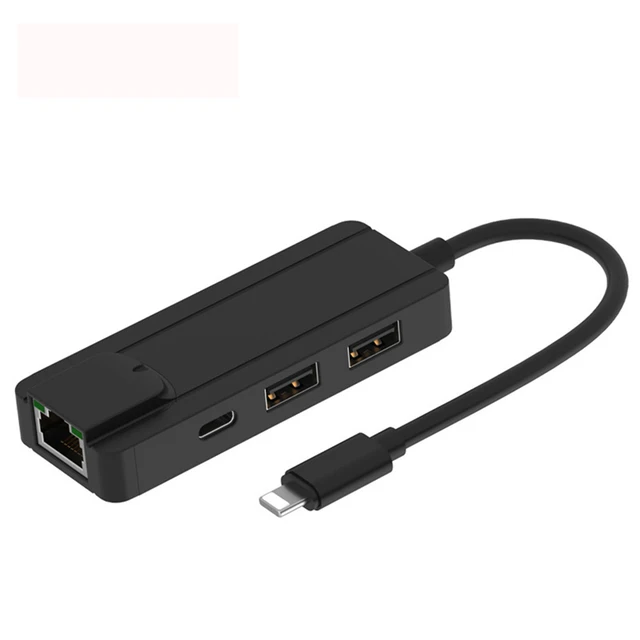 $US $15.26  Ethernet Converter Adapter 4 in 1 usb 3.0 hub for IOS To RJ45 LAN Wired Network for IPhone/iPad All
