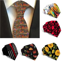 Классический модный мужской галстук, костюм, аксессуары, галстуки с принтом, галстуки из полиэстера для мужчин 8 см, Женский Галстук 6JLD43
