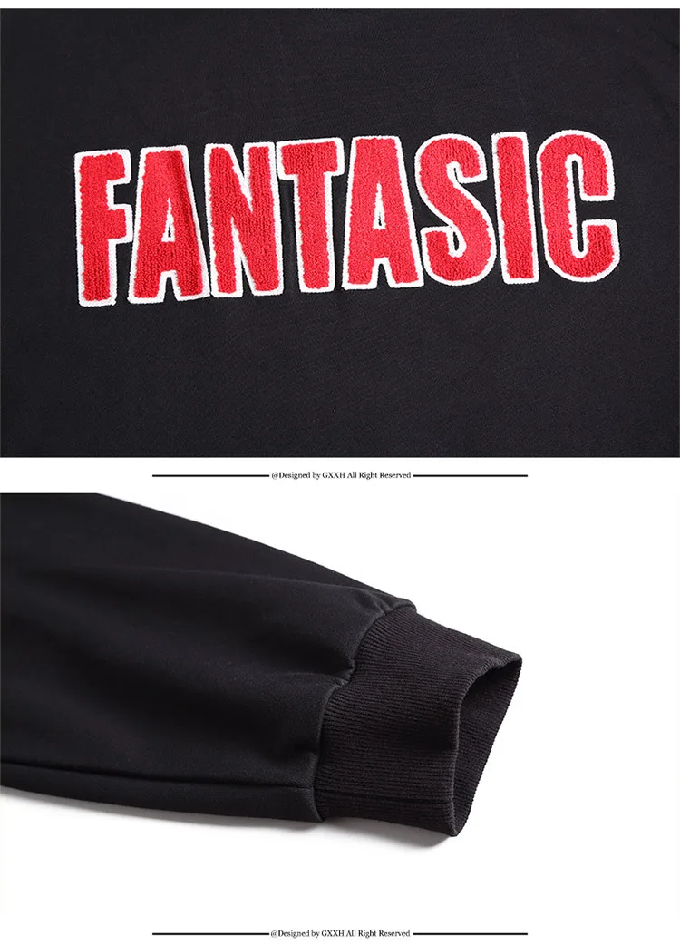 Gxxh бренд с длинным рукавом черные толстовки Толстовка мужская 80% хлопок мужская черная Повседневная Толстовка ярлык с буквами 6XL 7XL пуловер Одежда