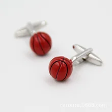 Профессиональная поставка металла моделирования запонки выпечки лака цветные запонки декоративная статуэтка «Баскетбол» запонки прямые продажи