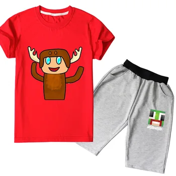 

UNSPEAKABLE Clothes Suits for Baby2020 Summer Cotton Short Sleeve Casual Kids Children's Clothing Set 2 Pieces Color Letter Suit