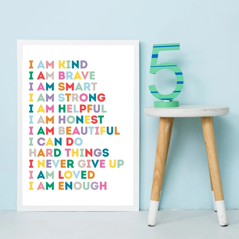 Kid-Affirmations-Encourage-Quotes-Prints-Colorful-Wall-Art-Canvas-Painting-Nursery-Decor-Kids-Bedroom-Sign-Poster