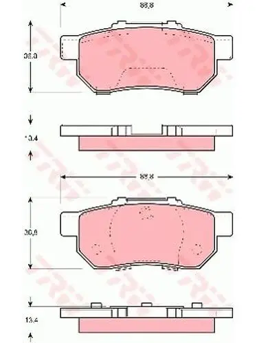 Колодки дисковые з.\ Honda Civic 1.5/1.6/Integra 1.6 16V 84-97 T