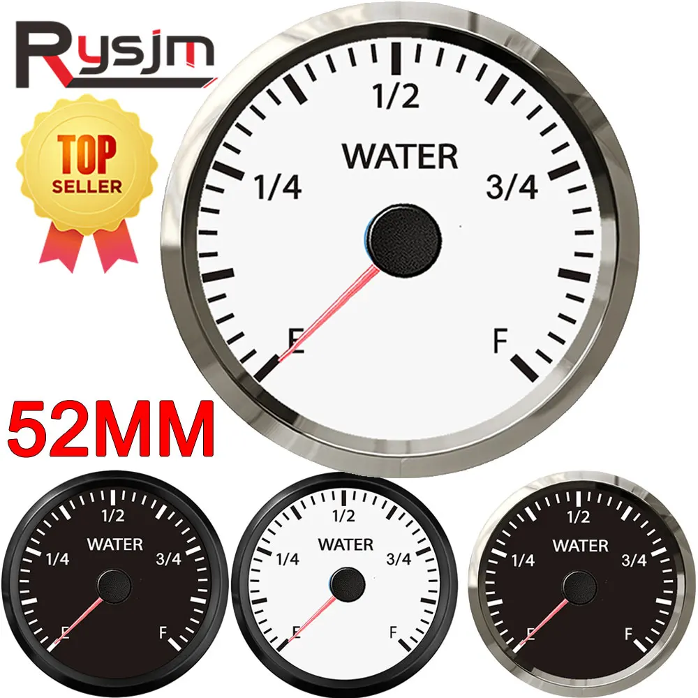 

52mm Wifi Water Level Gauge Liquid Level Meter Full Empty Indicator Pointer 0-190ohm 240-33ohm For Truck Marine Boat Auto 12/24v