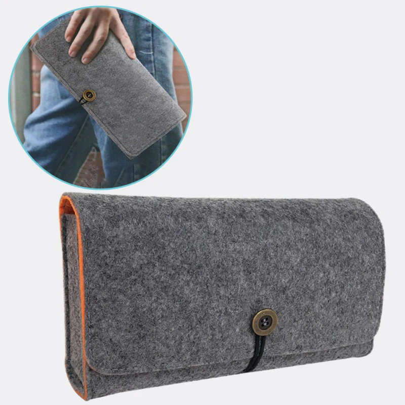 

PG-SL008 Little Grey Wolf Storage Bag with Game Card Slot Double Storage Protection Bag for Switch Lite
