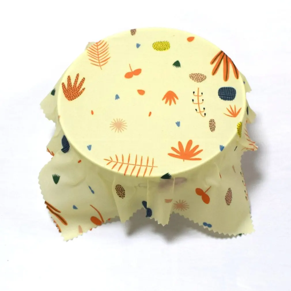 Red Pine Leaf S95-4 Cotton Beeswax Fresh Cloth Organic Cotton Wrap Reusable Food Grade Packaging Cloth