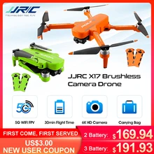 JJRC X17 GPS FPV 6K ESC HD Camera 5G WiFi Brushless 2 assi giunto cardanico flusso ottico posizionamento pieghevole RC Drone Quadcopter RTF drone professionale