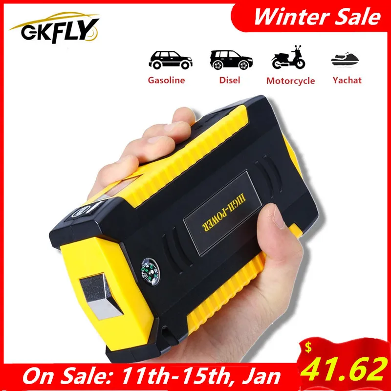 GKFLY Высокая емкость автомобильный стартер Power Bank 12V Портативное зарядное