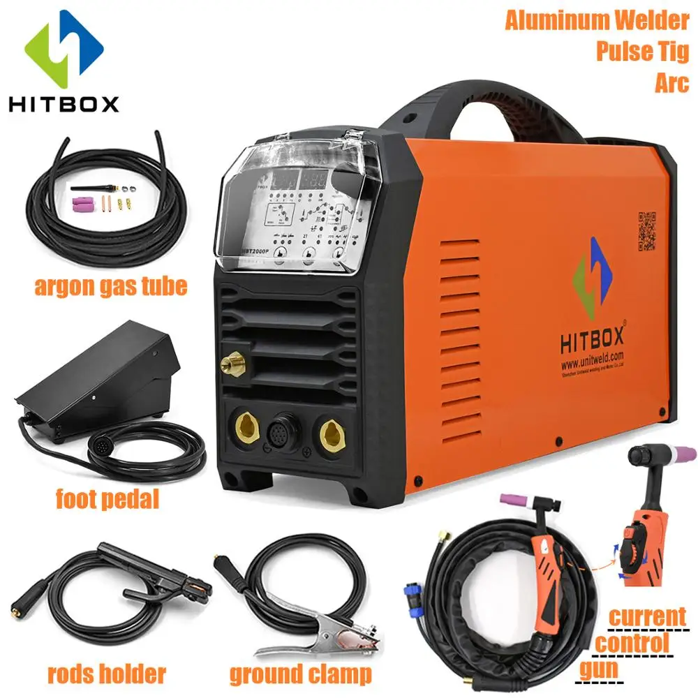 Алюминиевый сварочный аппарат HITBOX Tig PFC 80 240 В модификация автомобиля сварщик труб