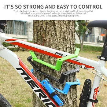 

Bicycle Folding Lock Anti-Theft Lock Safety Bikes Frame Iron Fold Bicycle Lock Riding Keys Cycling Chain Travel