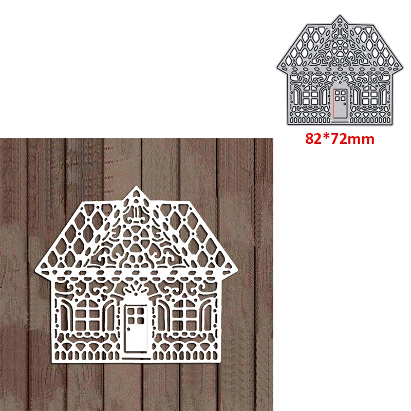 

metal cutting dies vintage building house die cut DIY paper craft knife mould blade punch stencils embossing dies 2021 new