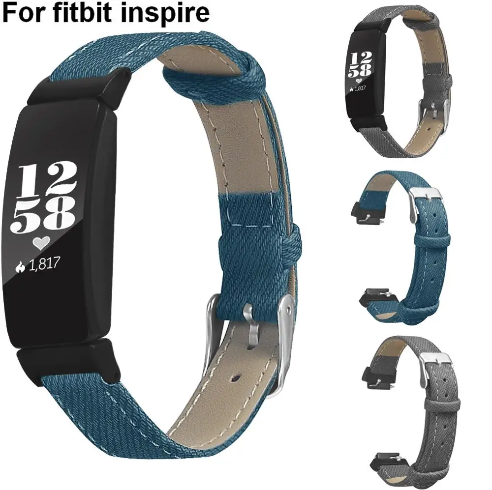 

COMLYO Leather Watch Band For Fitbit Inspire/Inspire HR Strap Replacement Watchband Wrist for Fitbit Inspire Smart Bracelet Belt