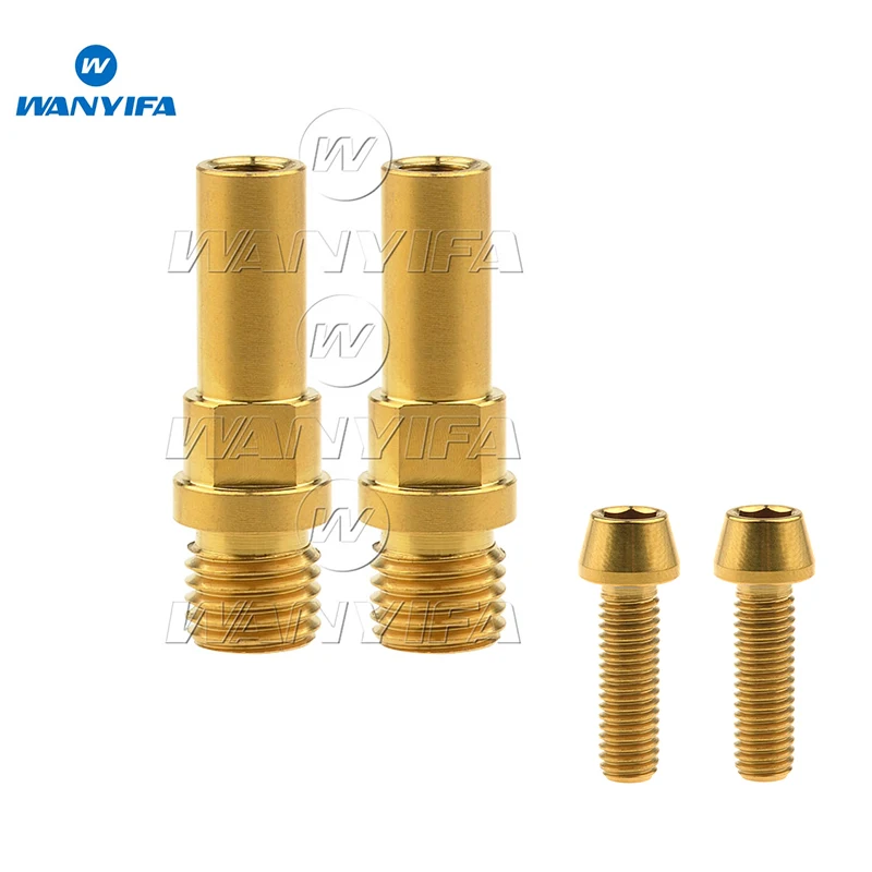 1pair and 2srews M6x16mm и M10x1.25mm титан/Ti ремонт велосипедов замена части аксессуар тормозной пост v-тормоз шпильки винт для велосипеда винты - Цвет: 1pair and 2srews