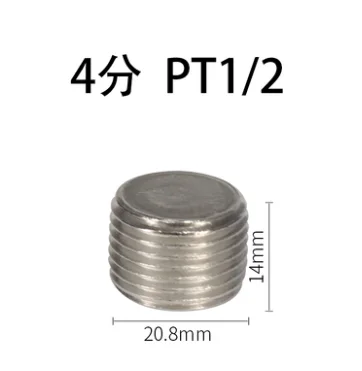 10 шт. 1/" 1/4" 3/" 1/2" PT наружная резьба Внутренняя Шестигранная головка трубы вилки гнездо пневматические фитинги - Цвет: BSL-04