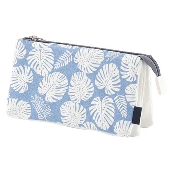 

Stationery Pouch School Office Kids Gift Multifunctional 3 Layers Big Capacity Portable Pencil Case Compartment Canvas Students