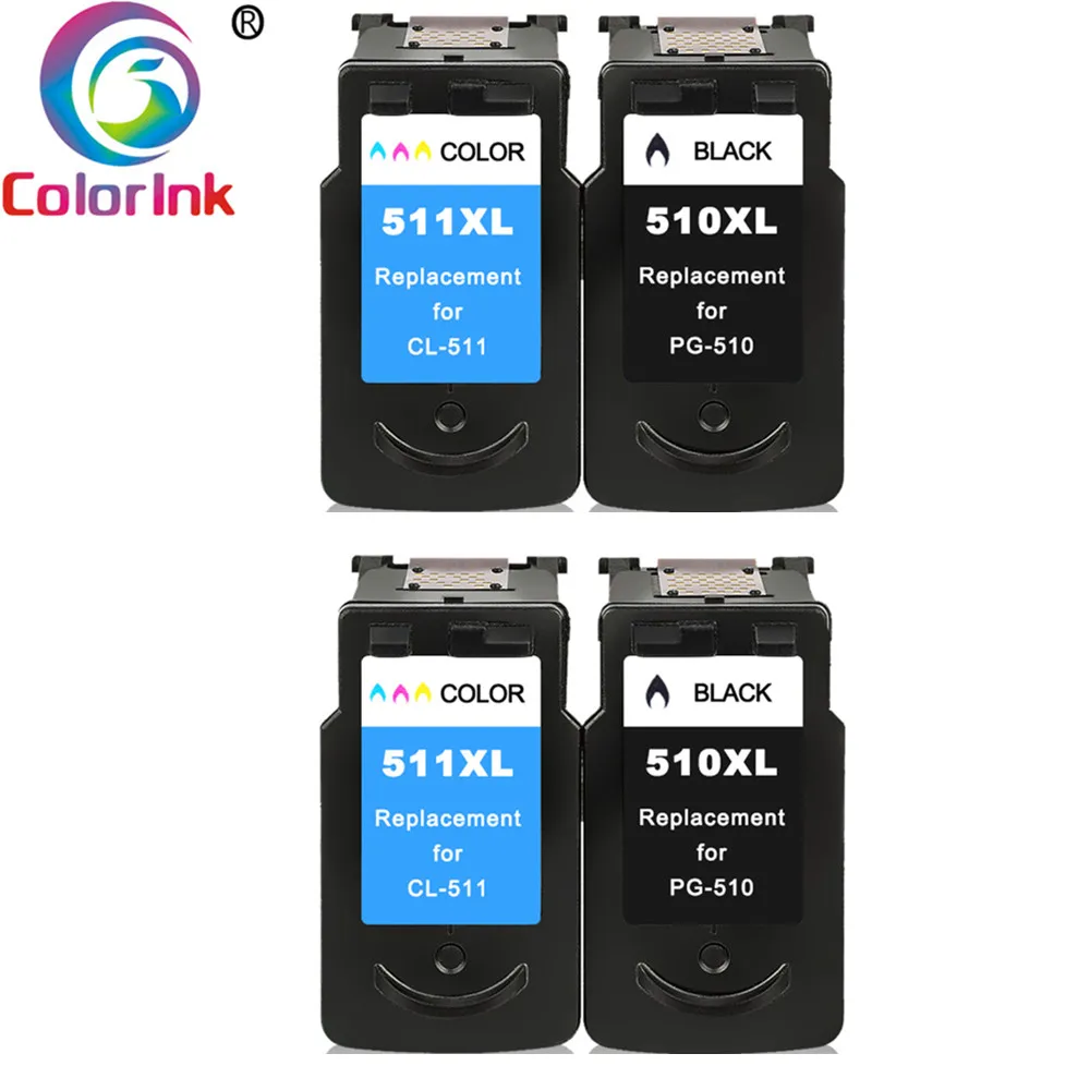 ColoInk PG510XL CL511XL PG510 чернильный картридж для принтера Canon MP240 MP250 MP260 MP280 MP480 MP490 IP2700 MP499 чернил принтера PG 510 CL 511 - Цвет: 2BK 2Color