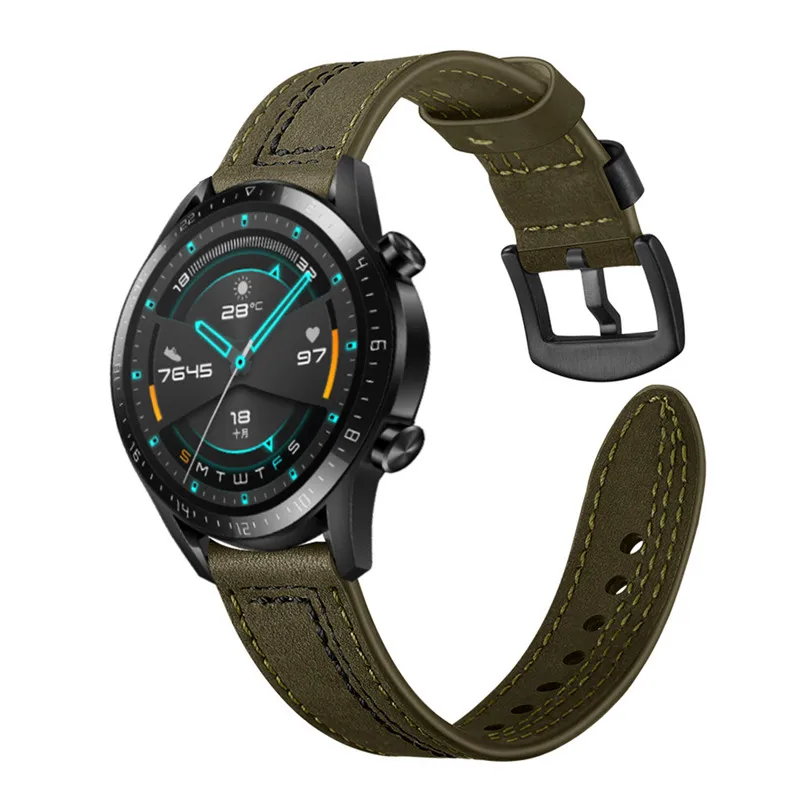 Кожаный сменный ремешок для часов huawei, часы GT 46 мм, Браслеты Для huawei, часы GTwatch, браслет, ремешок