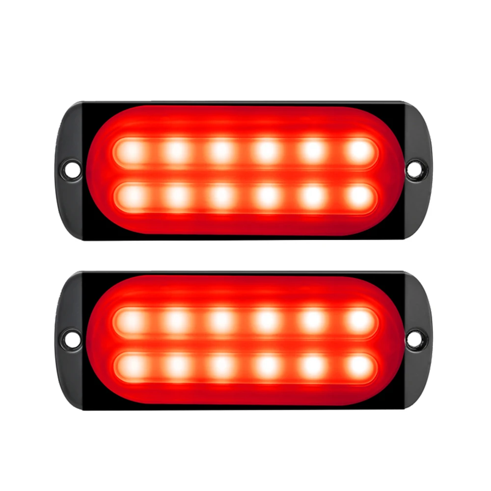 

12LED Fog Lamp Red Truck Motorcycle Off-road Urgent Light Energy saving