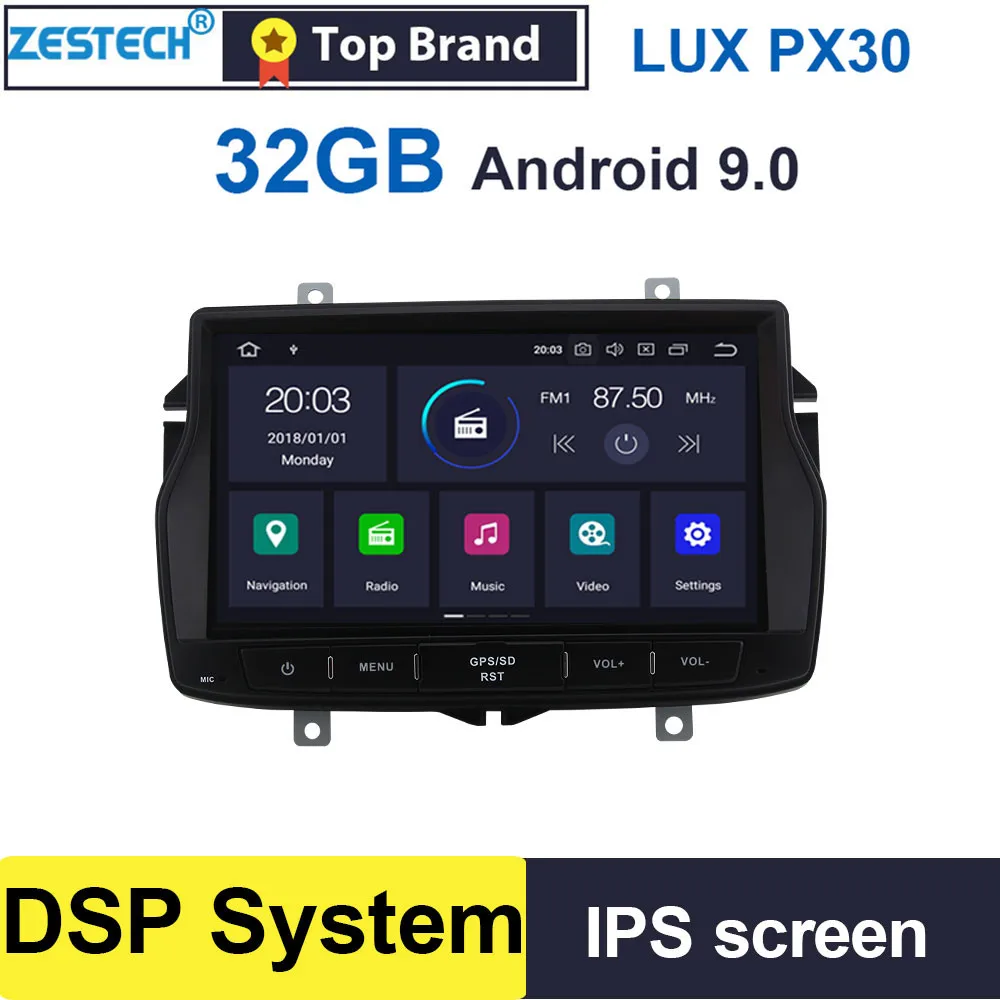 Zetech Android 9,0 ips " gps Радио автомобильный dvd-плеер для Лада Веста Автомобильная головная установка gps навигация DVD мультимедиа SWC DSP wifi