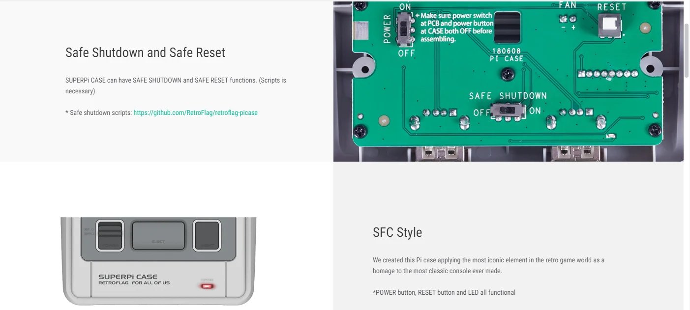 Retroflag SUPERPi чехол Deluxe Edition-J с классическим usb-контроллером-J для Raspberry Pi 3B Plus/3B+/3B/2B