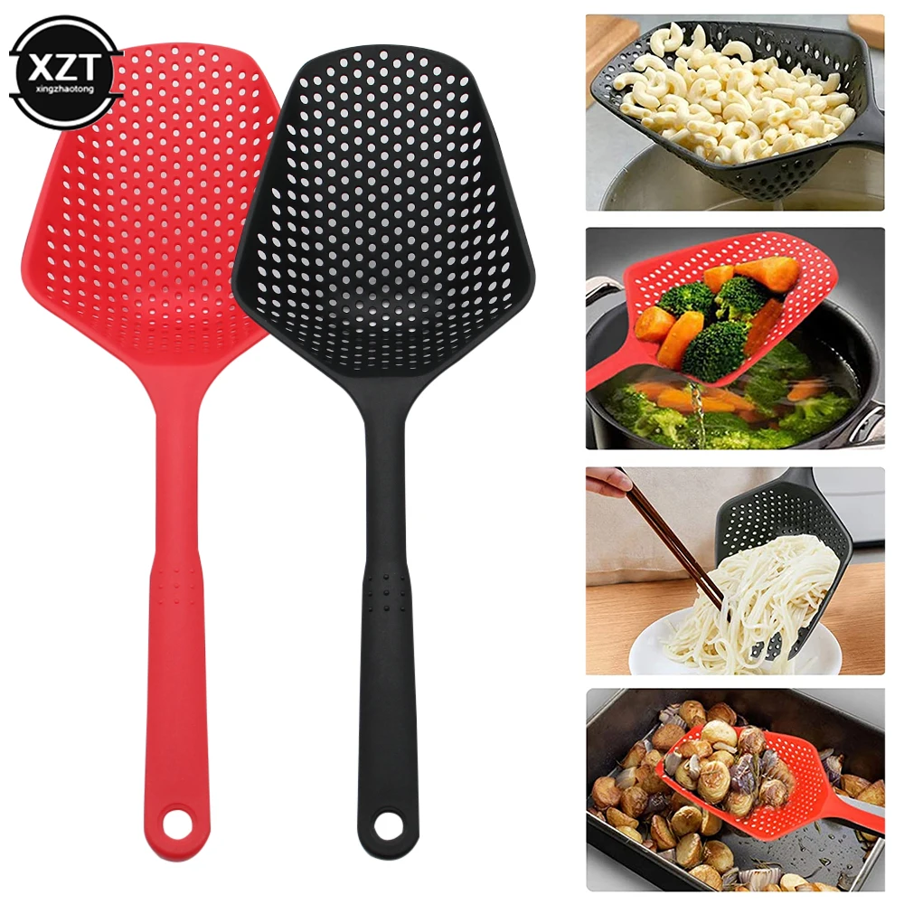 

Filter Cooking Shovel Vegetable Strainer Scoop Nylon Spoon Kitchen Accessories Nylon Strainer Scoop Colander Leaking Shovel Tool