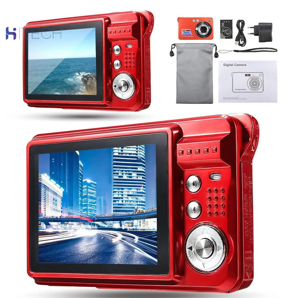 

red 2.7-inch 720P 18-megapixel 8x zoom high-quality digital camera British standard