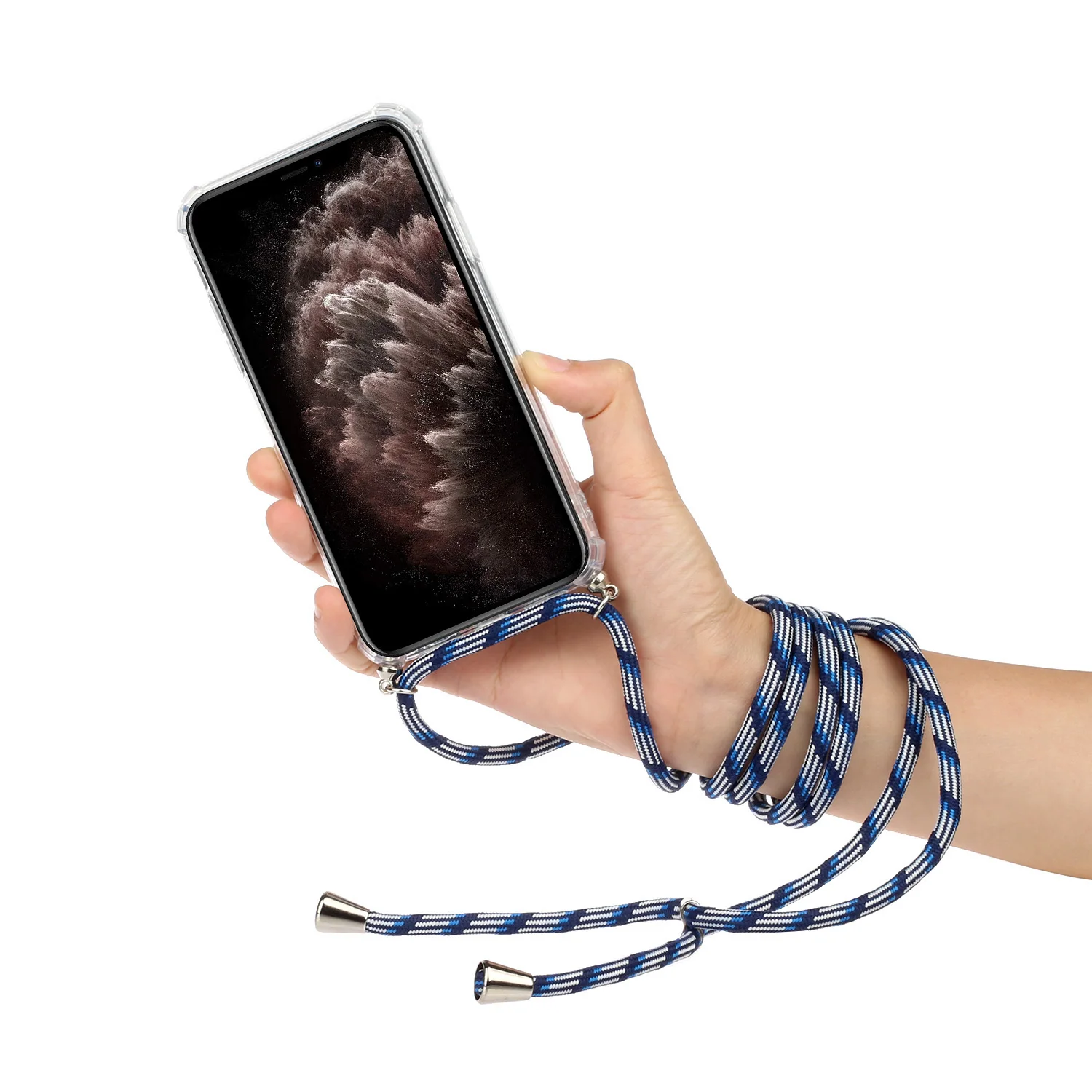 Прозрачный чехол для iPhone XS Max XR X 7 8 6 S Plus ремешок цепочка ожерелье ремешки 11 Pro с