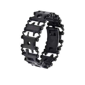 

Tread Bracelet Stainless Steel Outdoor Bolt Driver Kits Spliced Wearing Hand Tools Field Survival Bracelet Accessories