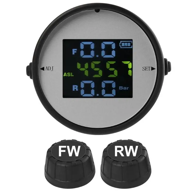Lcd Система контроля давления в шинах для мотоциклов TPMS с 2 внешними датчиками
