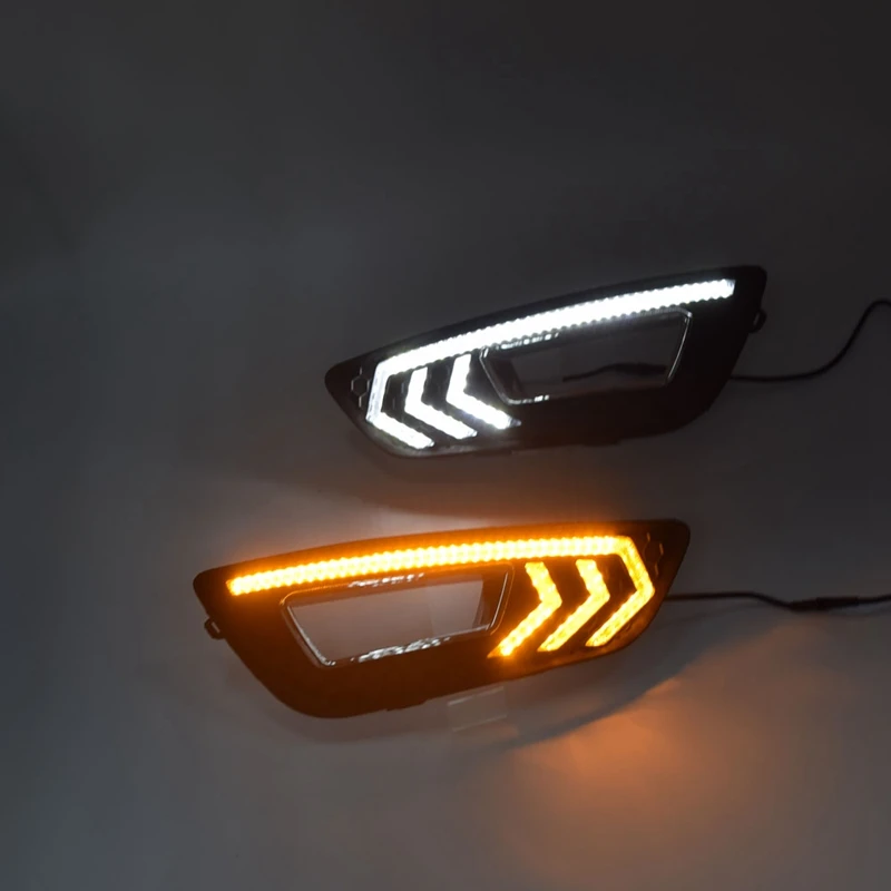 СВЕТОДИОДНЫЙ DRL Дневной светильник противотуманная фара автомобиля 12V для бега светильник s для rd Focus 3 Mk3