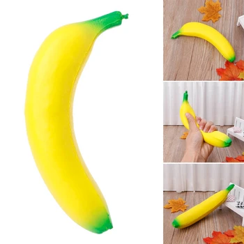 

Squishy Simulation PU Ice Banana Slow Rising Fun Squeeze Healing Toy Relieve Stress Toys Dessert Model Home Accessories