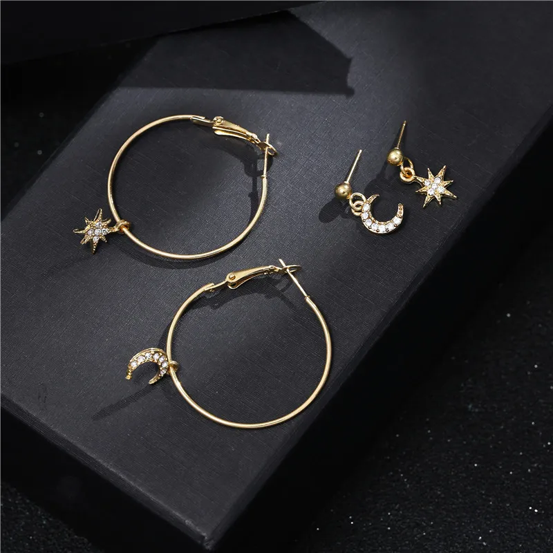Серьги гвоздики в богемном стиле 4 шт./компл.|Серьги-гвоздики| |