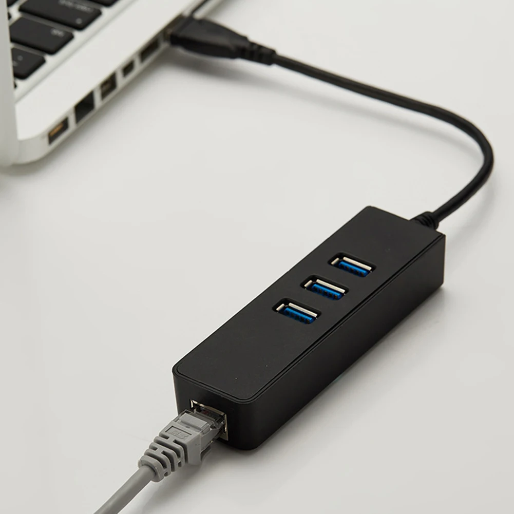 Стабильные аксессуары Gigabit Ethernet 3 порта быстрая карта концентратор LAN проводной компьютер Ноутбук USB 3,0 RJ45 сетевой адаптер