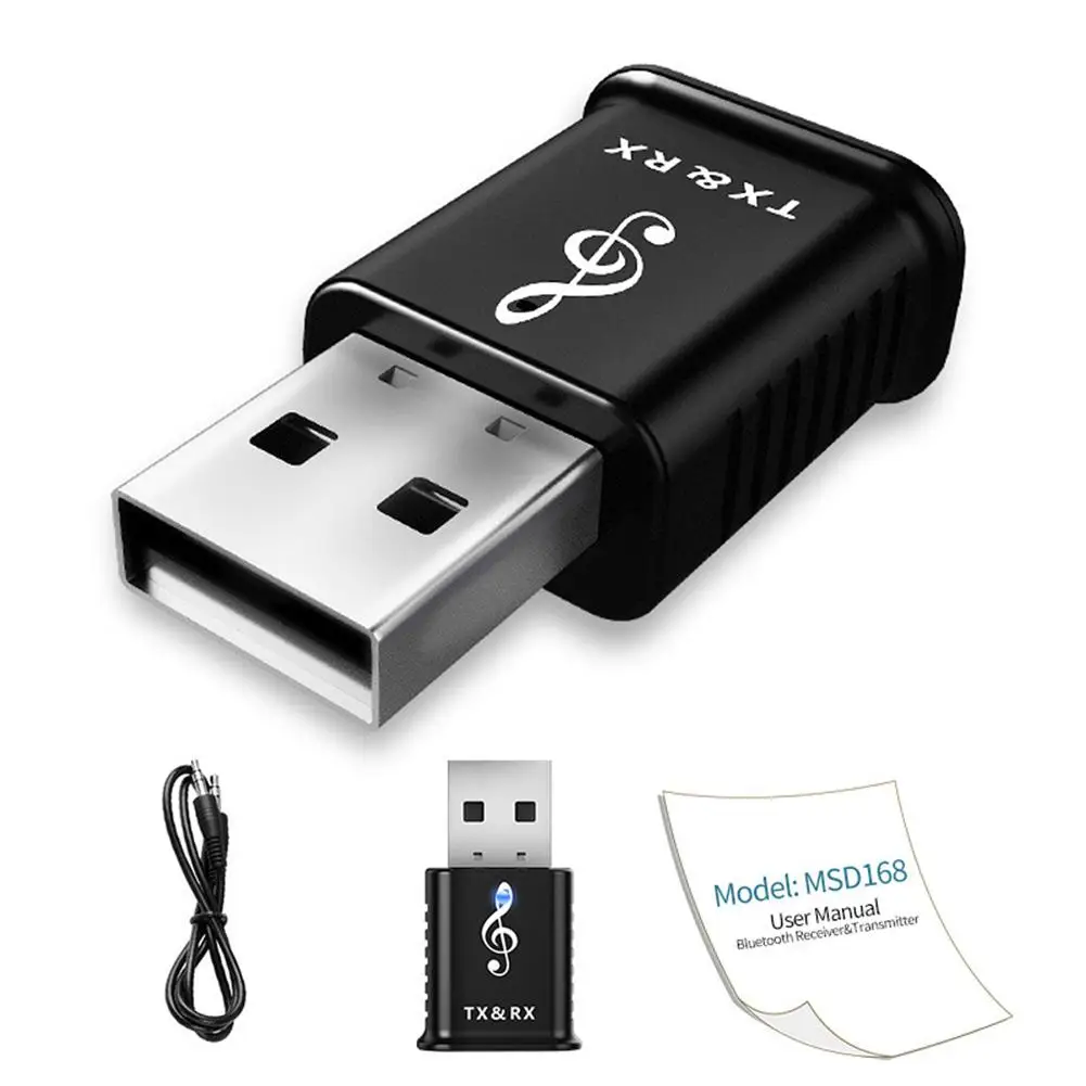 2 в 1 USB Bluetooth 5,0 передатчик приемник Компьютер ТВ динамик автомобильный беспроводной аудио адаптер портативный поддержка