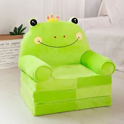 Canapé lit pliant à trois couches pour enfants, siège couronne de dessin animé à la mode, tabouret mignon pour bébé, coussin de maternelle, fauteuil paresseux 